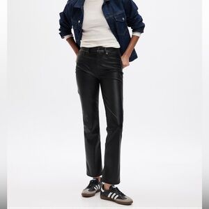 Gap high ride vintage slim vegan leather pants size 14/32R. Perfect condition!